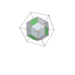Rhombic triacontahedron inscribed in a cube